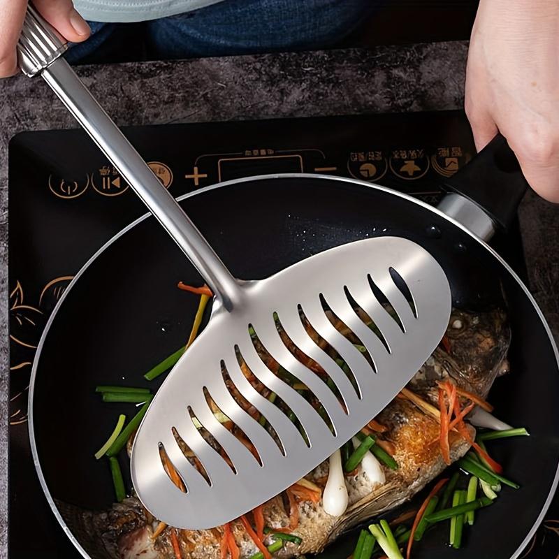 Offset Spatula Set - Yeni Büyük Paslanmaz Çelik Balık Kızartma