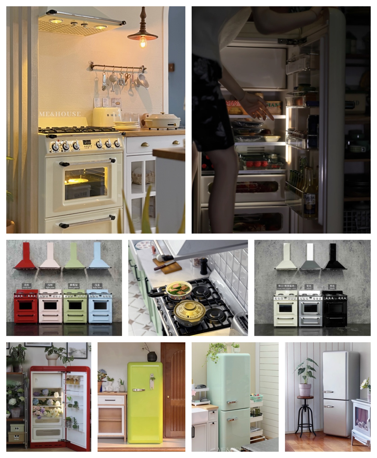 Kitchen Baking Cabinet - 1/6 Modern Minyatür mutfak mobilyası Blythe/BJD