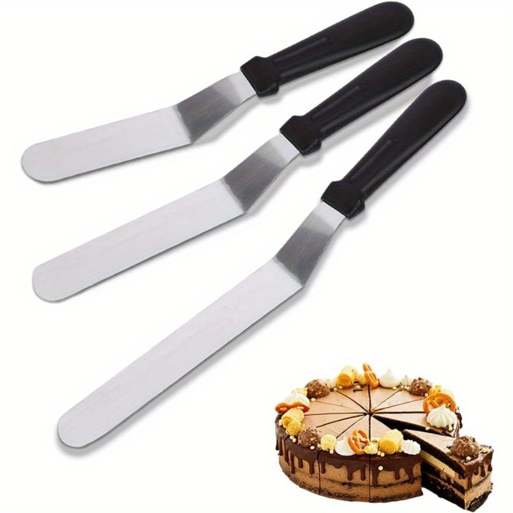 Offset Spatula Set - Buzlanma Spatula Açılı Paslanmaz Çelik Palet