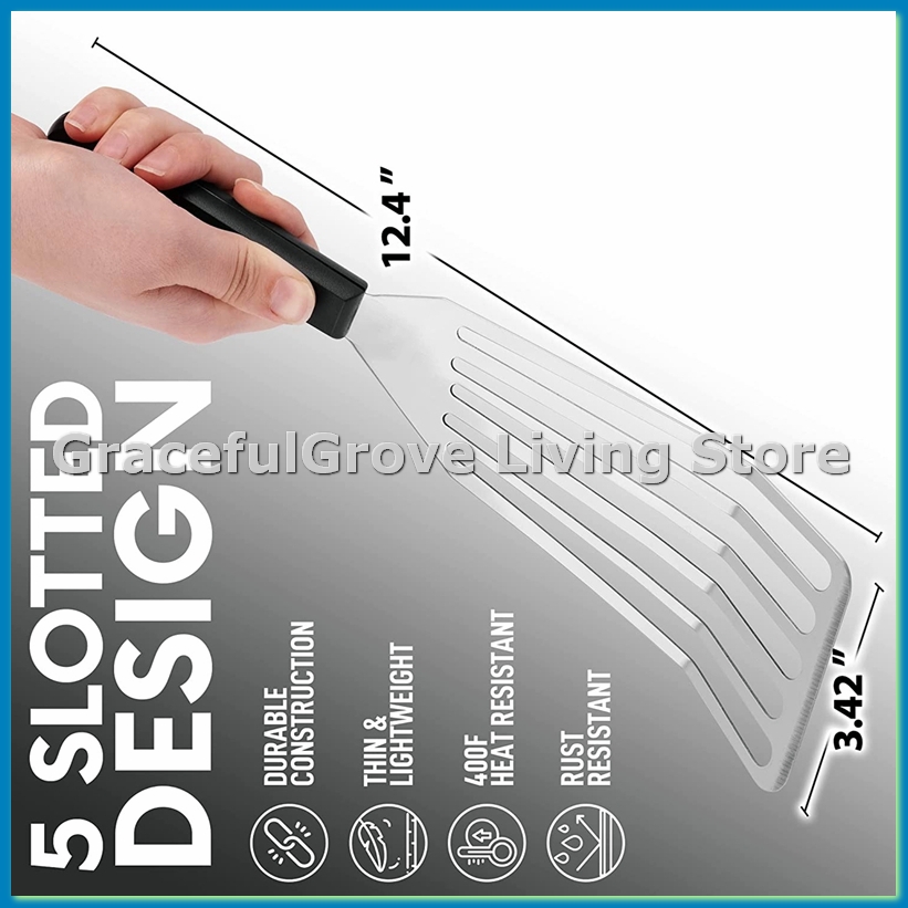 Offset Spatula Set - 12.4 İnç Balık Spatulası - Eğimli