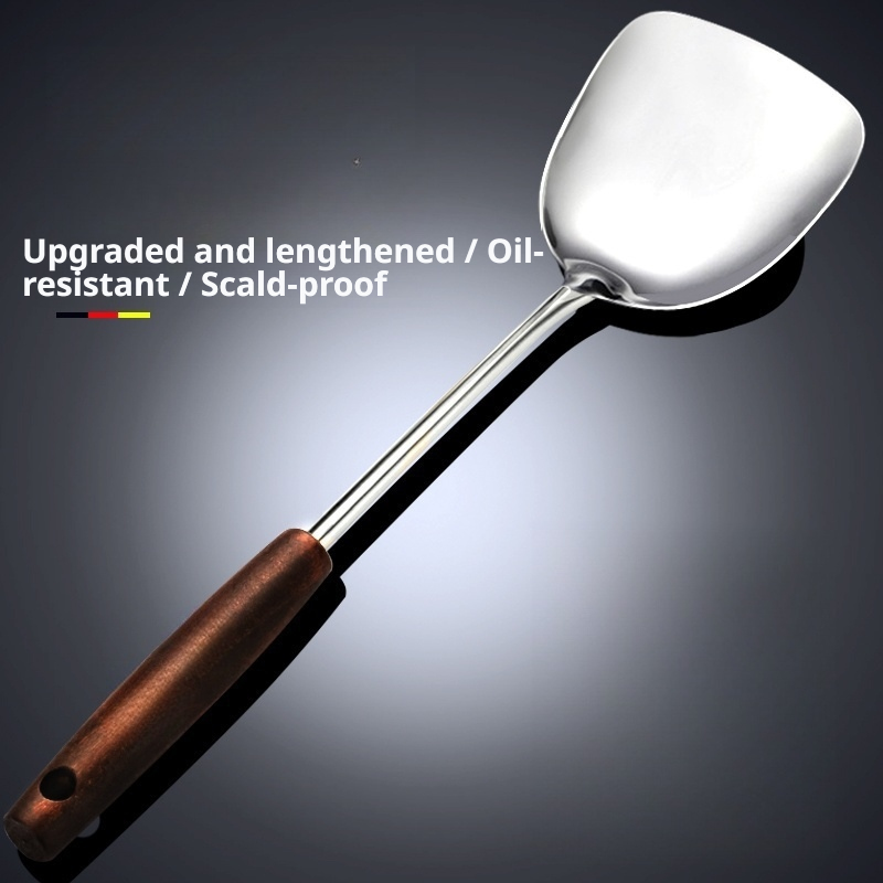 Offset Spatula Set - Paslanmaz Çelik Ahşap Saplı Mutfak Gereç