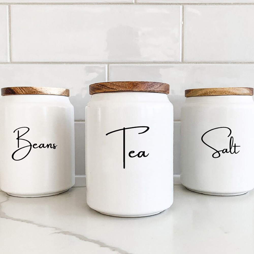 Kitchen Baking Quotes - Mutfak Organizasyon Teneke Kutu Kavanoz Etiketleri