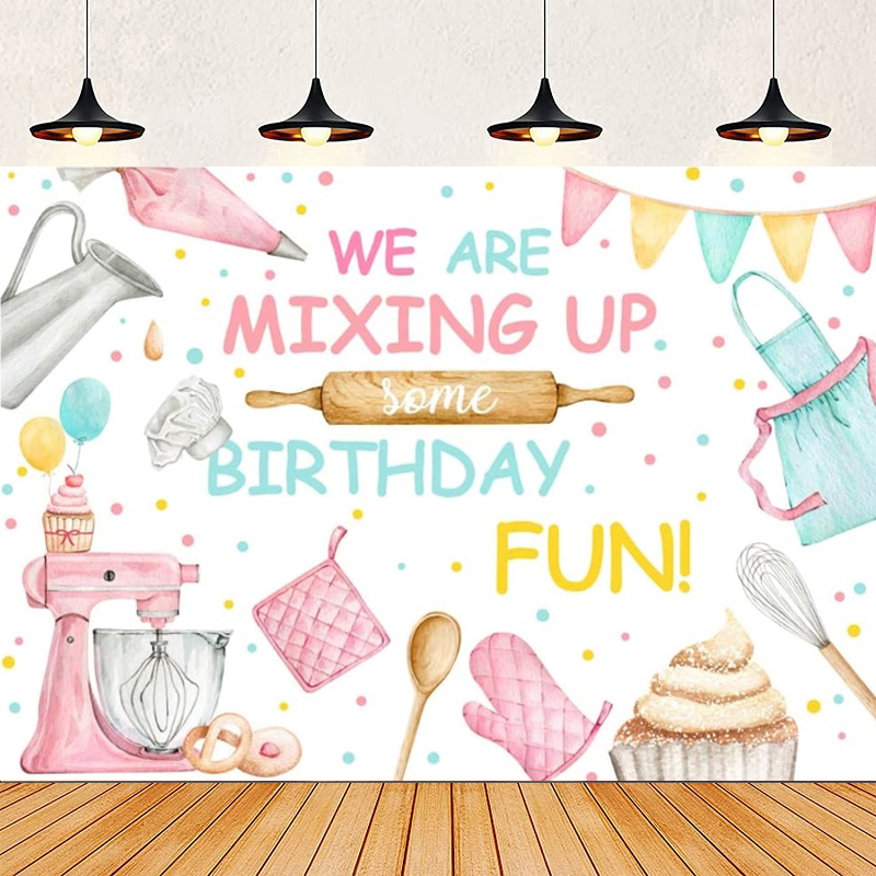 Kitchen Baking Background - Pembe Pişirme Tatlısı Mutlu Yıllar Fotoğrafçılık