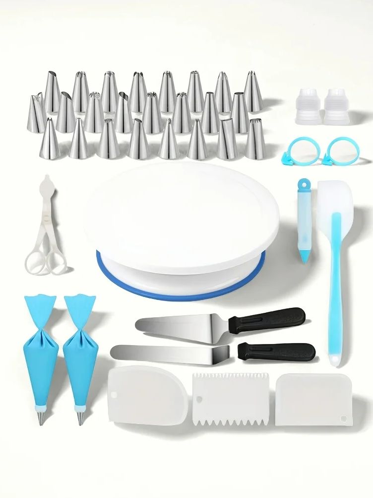 Offset Spatula Set - Kek Pikap Eşitleyici Döner Stand Kaymaz