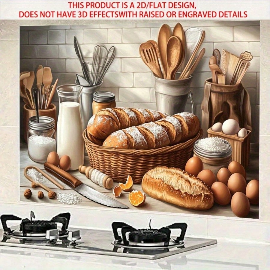 Kitchen Baking Cabinet - 2D Kendinden Yapışkanlı PVC Duvar Çıkartması