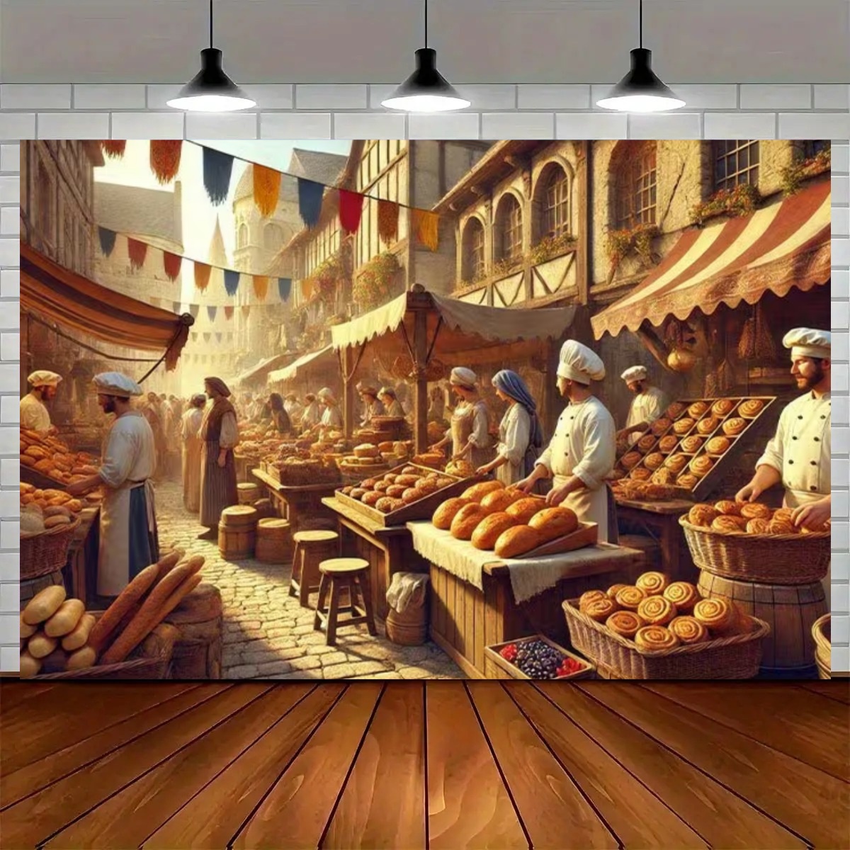 Sokakta Pişirme Mutfak Arka Pl - Kitchen Baking Background incelemesi ve fiyatı
