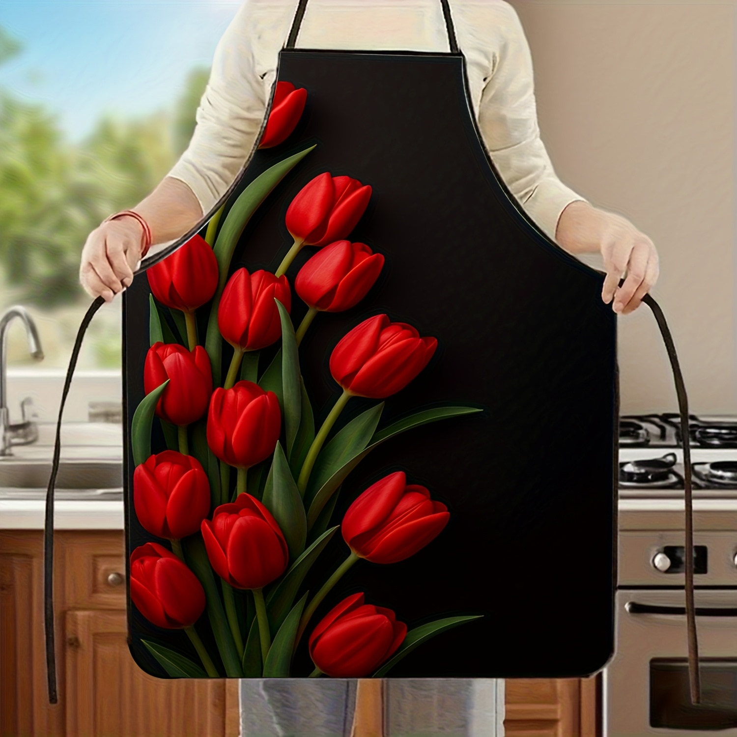 1 adet Kırmızı Lale Çiçek Önlü - Kitchen Baking Background incelemesi ve fiyatı
