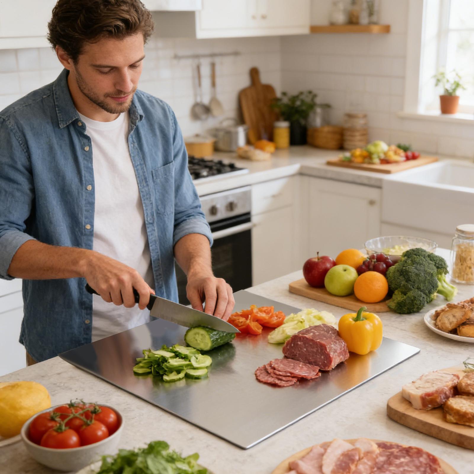 Paslanmaz Çelik Kesme Tahtası  - Baking In Kitchen incelemesi ve fiyatı