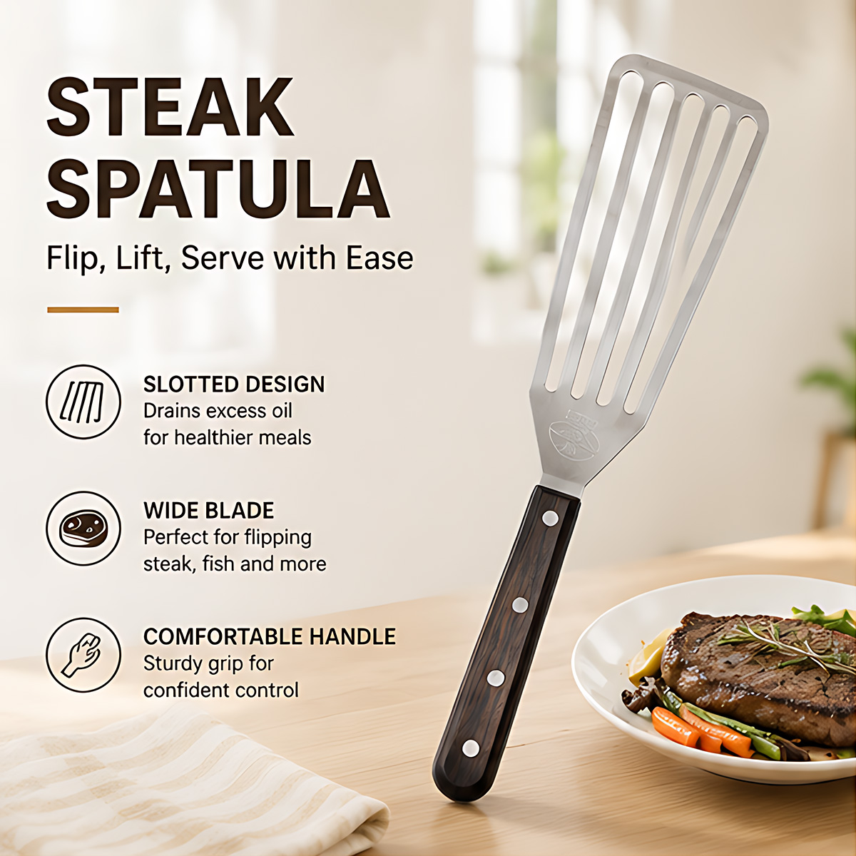 Balık Spatulası, Paslanmaz Çel - Offset Spatula Set incelemesi ve fiyatı