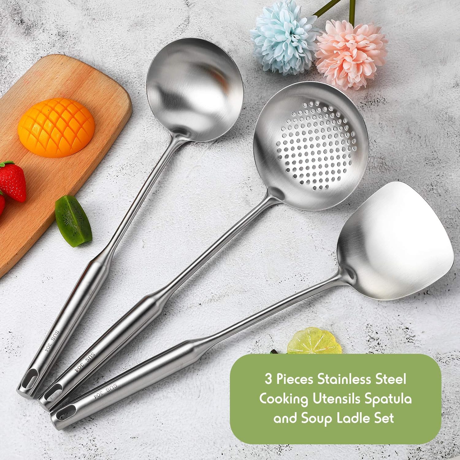 Wok Spatulası, Kepçe ve Büyük  - Offset Spatula Set incelemesi ve fiyatı