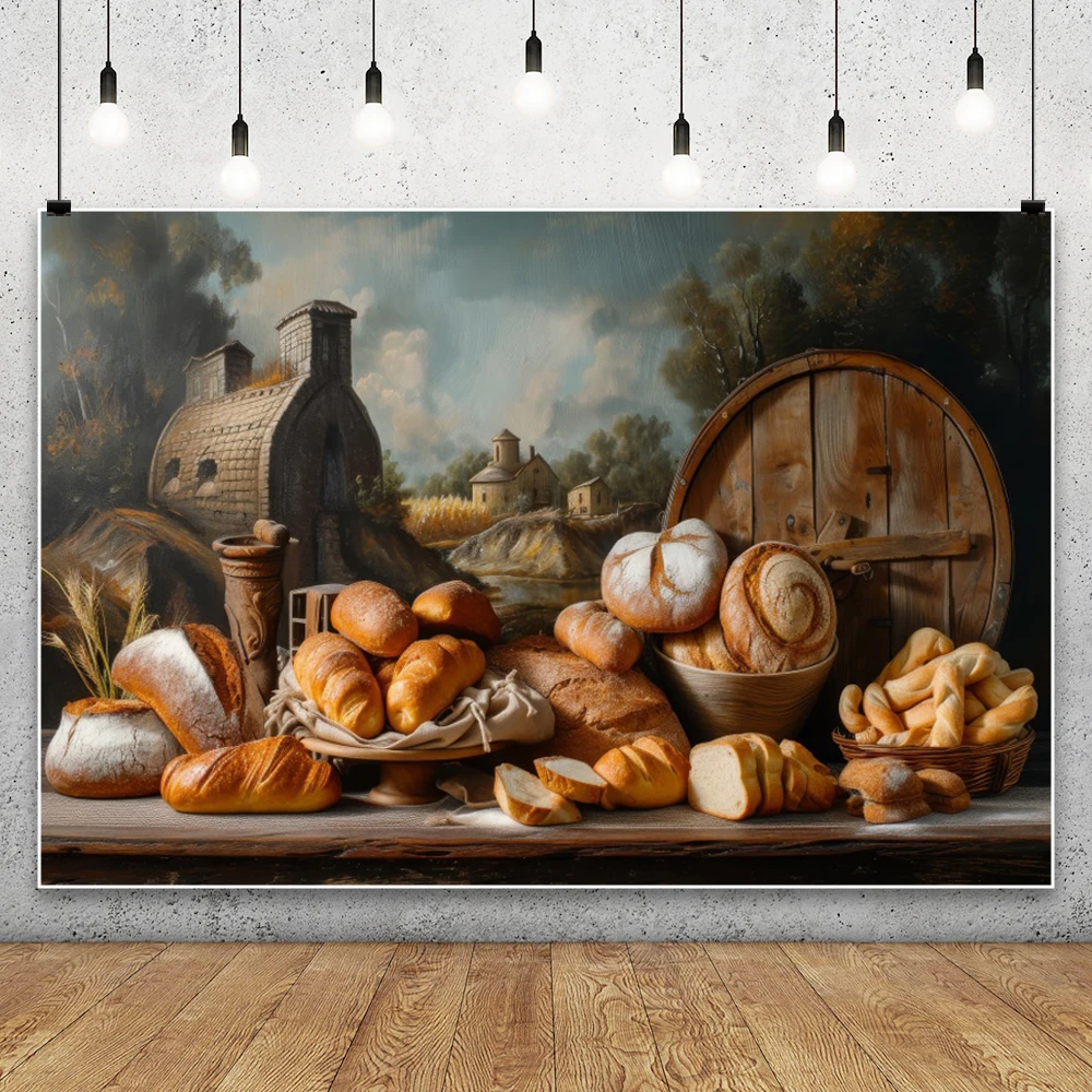 Ahşap Tahtalar Fonu Ekmek Pişi - Kitchen Baking Background incelemesi ve fiyatı