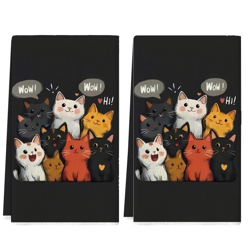 2 Adet, Siyah Arka Planlı Kedi - Kitchen Baking Background incelemesi ve fiyatı