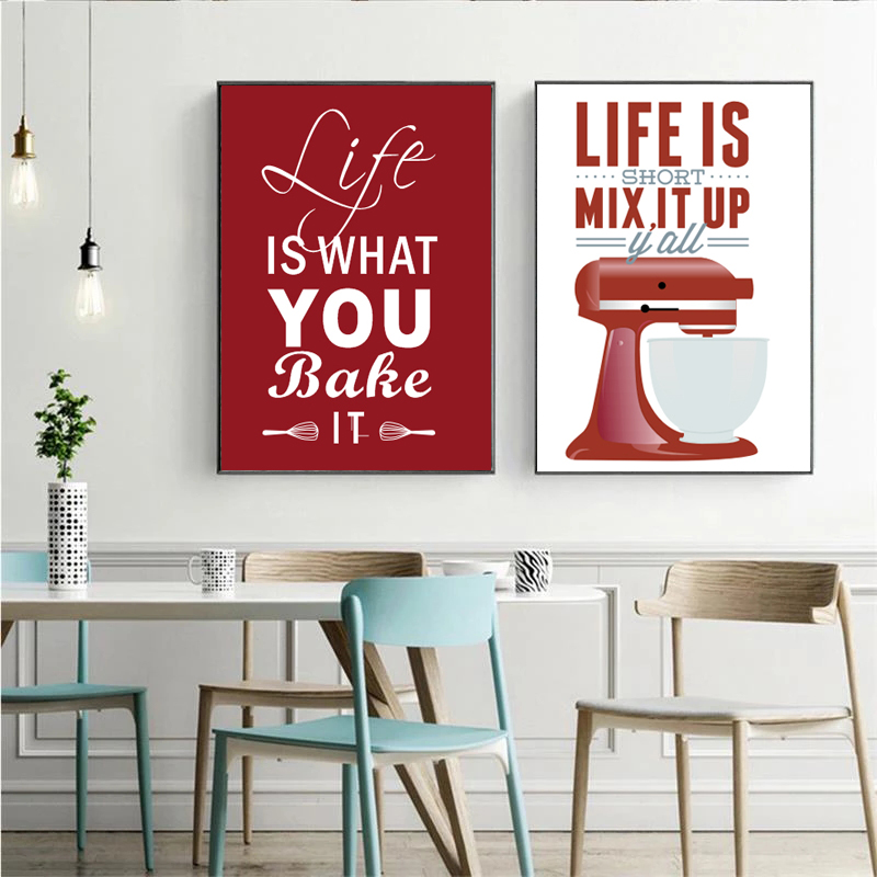 Duvar sanatı tuval yağlıboya İ - Kitchen Baking Quotes incelemesi ve fiyatı