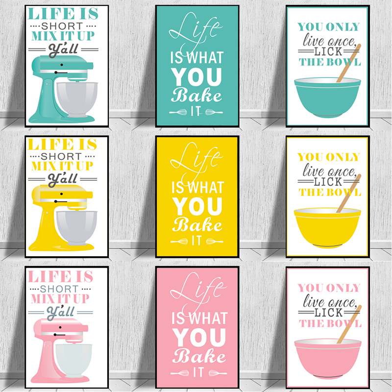 Duvar sanatı tuval yağlıboya İ - Kitchen Baking Quotes incelemesi ve fiyatı